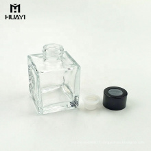 wholesale screw cap and square empty home aroma fragrance reed diffuser glass bottle 100ml